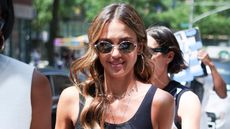 Jessica Alba in all black outfit