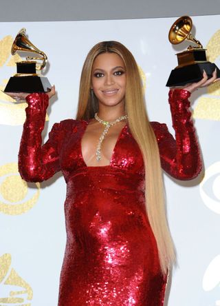 Beyonce attending the Grammy Awards in 2017