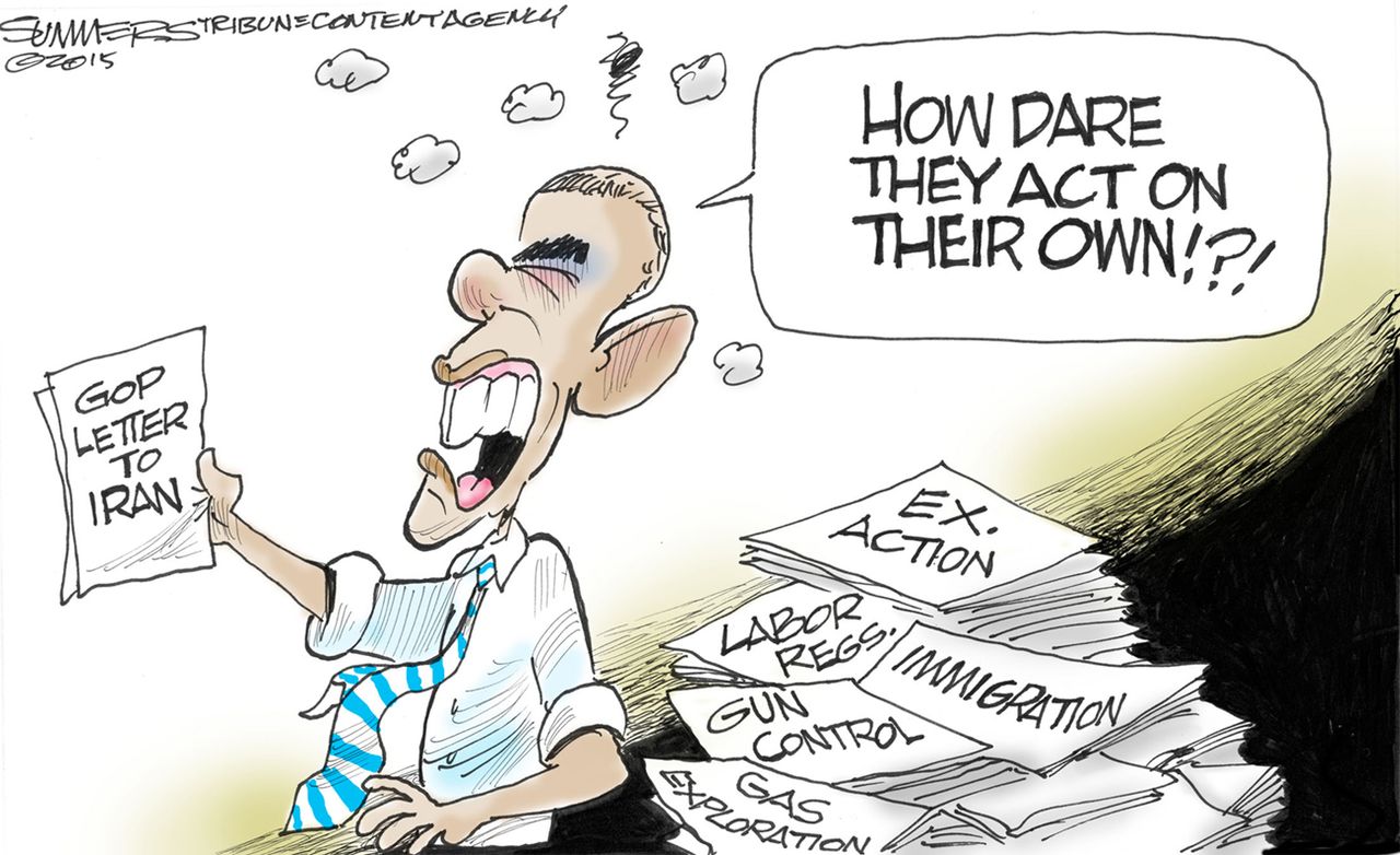 Obama cartoon U.S. GOP Senate letter