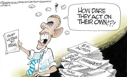 Obama cartoon U.S. GOP Senate letter