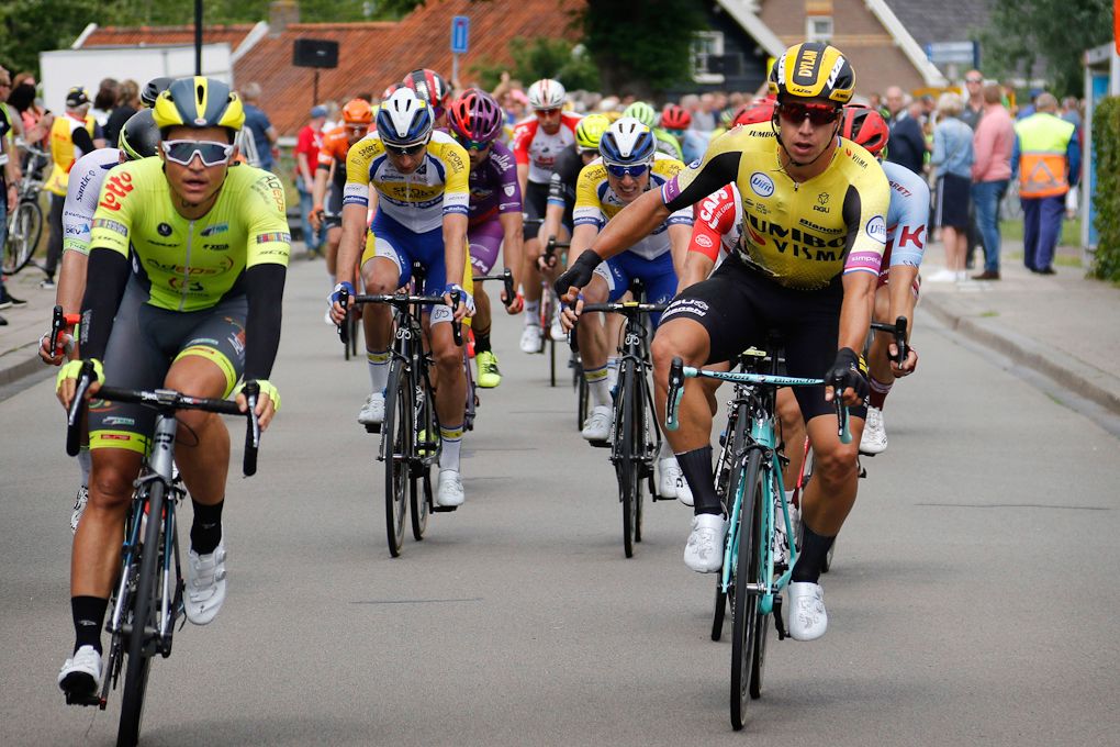 Dylan Groenewegen wins the sprint for stage 1 at the ZLM Tour