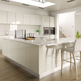kitchen with l shaped island