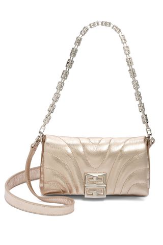 Givenchy, Micro 4g Soft Quilted Metallic Leather Crossbody Bag