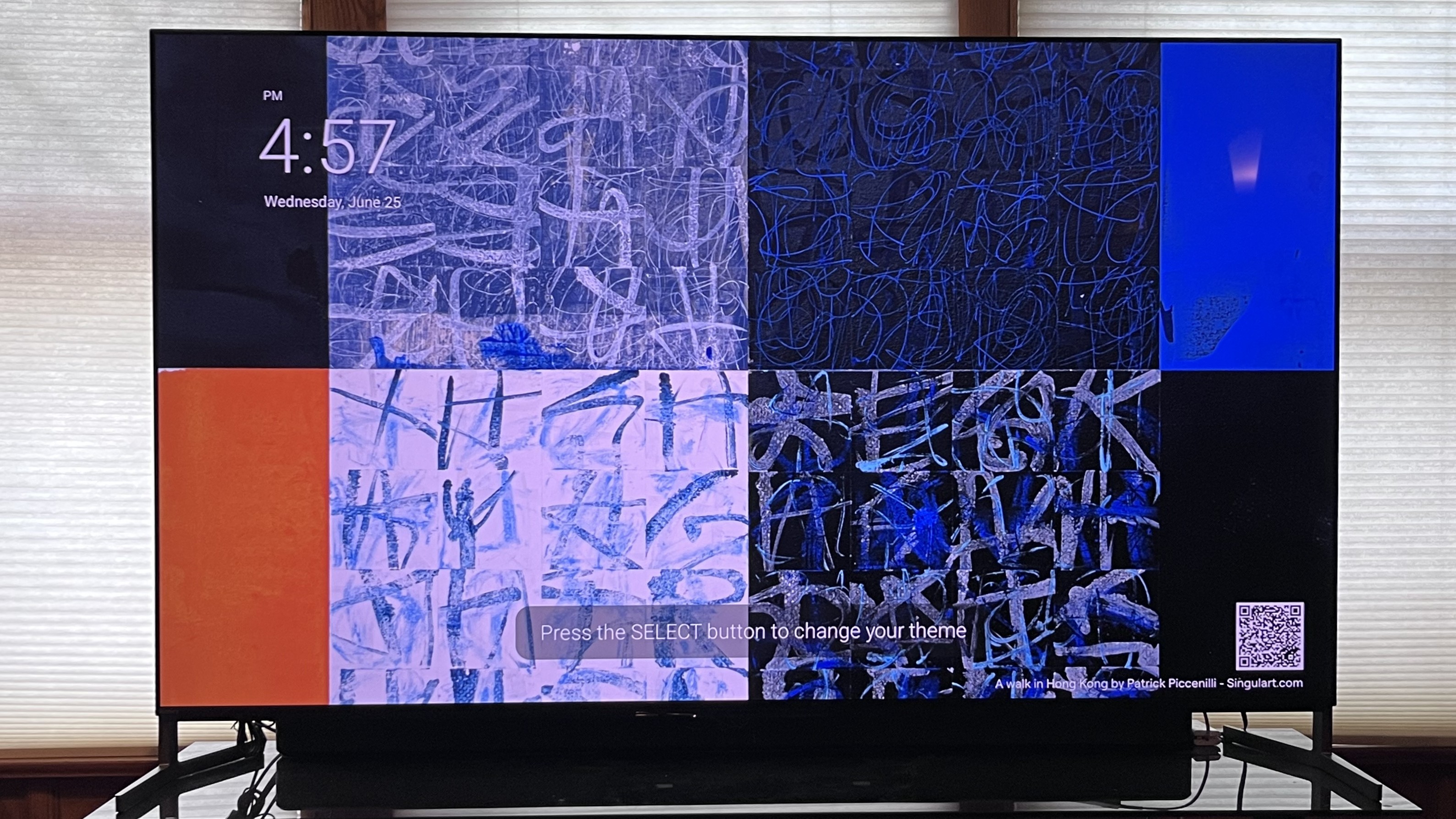 Sony Bravia 8 II showing abstract painting