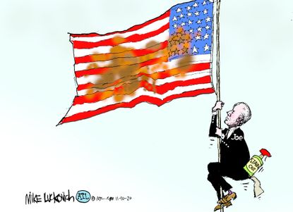 Political Cartoon U.S. Biden&nbsp;2020 victory