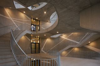 organic circulation interior at 462 SIP Main Campus by Herzog and de Meuron