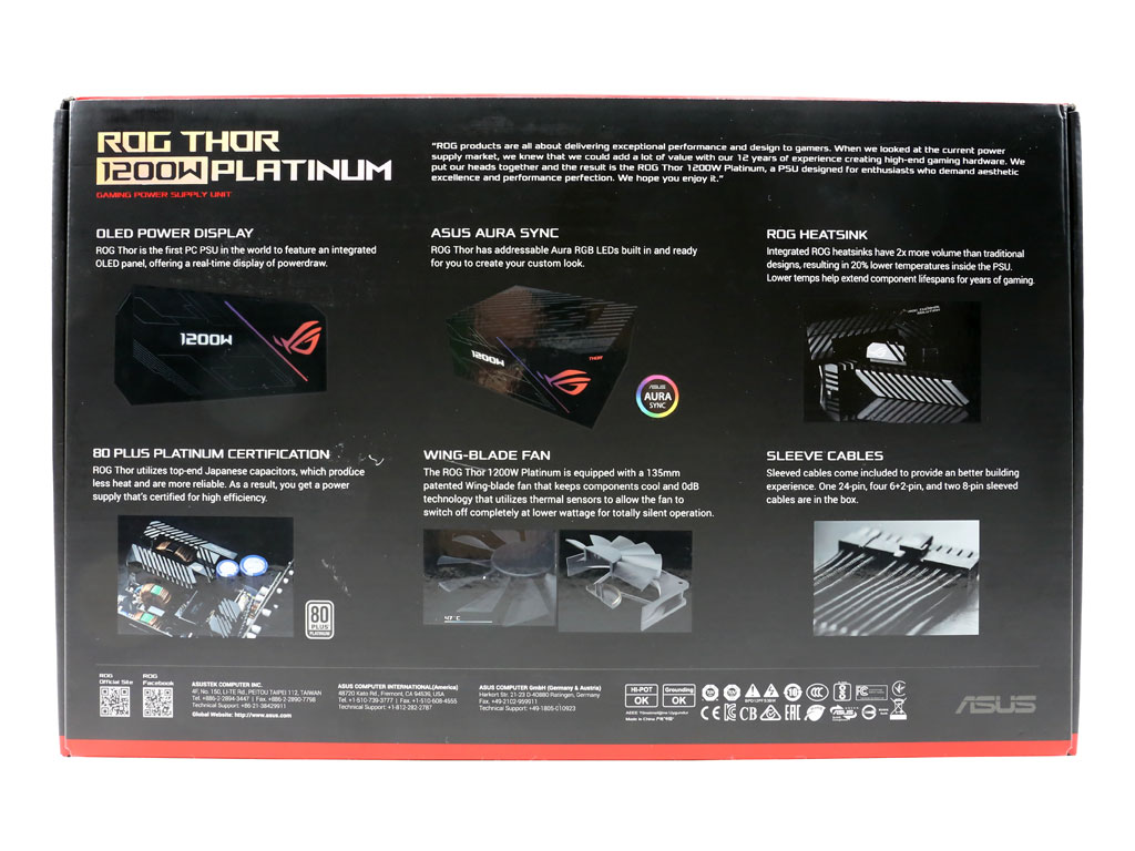 Asus ROG Thor 1200W PSU Review: Asus Brings a Screen to the PSU Party ...