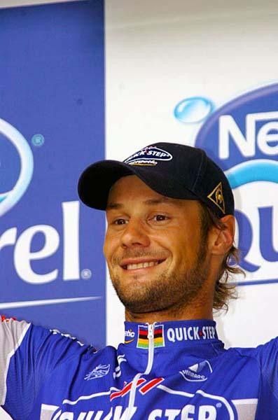 Tom Boonen on the podium