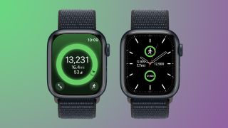 Screenshots of the Pedometer++ app on Apple Watch