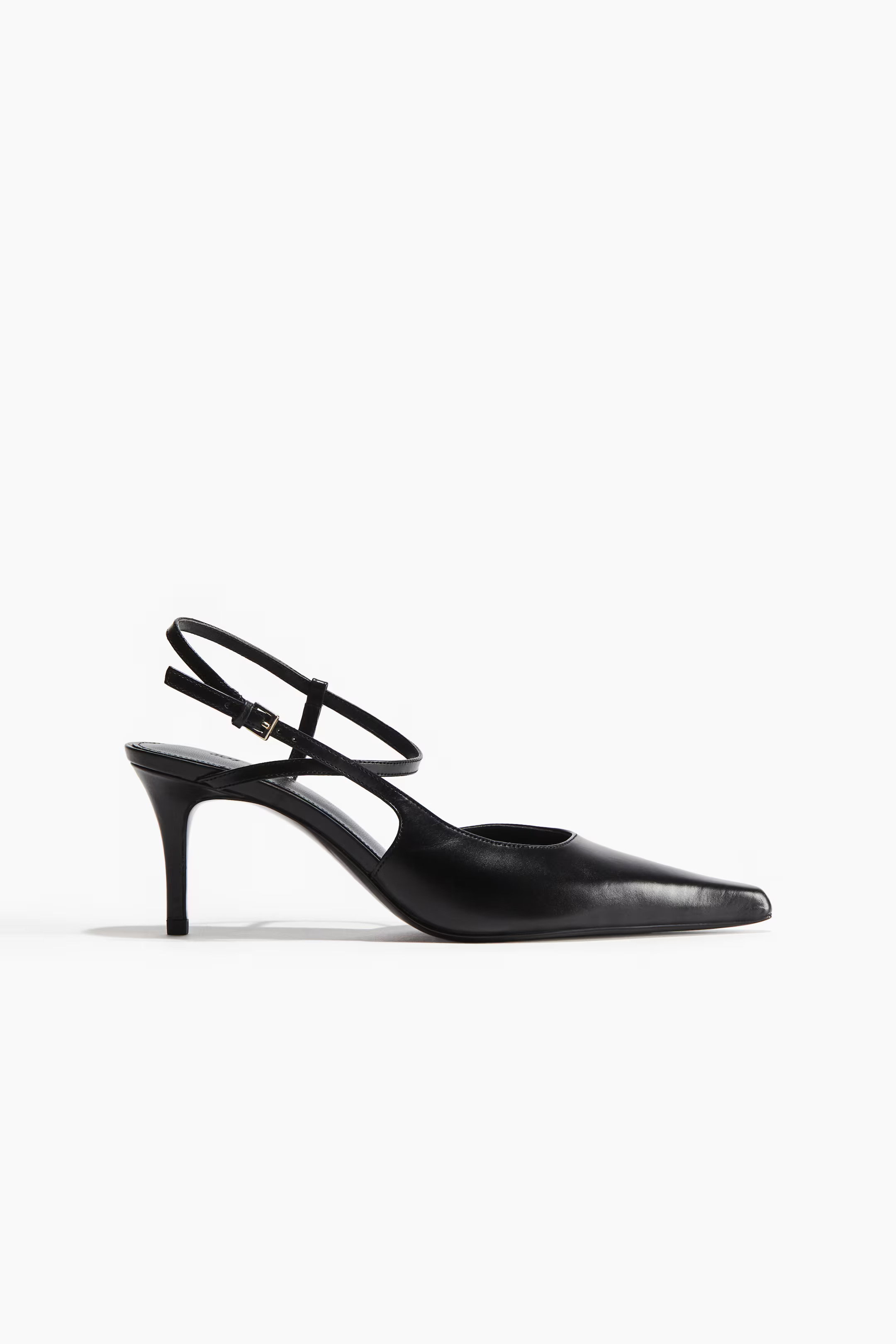 H&amp;amp;M, Pointed Leather Court Shoes