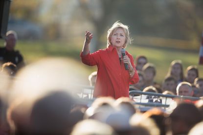Hillary Clinton addresses in Iowa