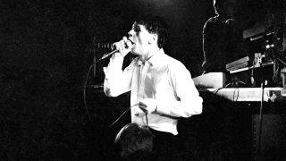 Simple Minds’ Jim Kerr performing onstage in 1980