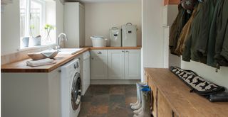 neutral coloured utility room