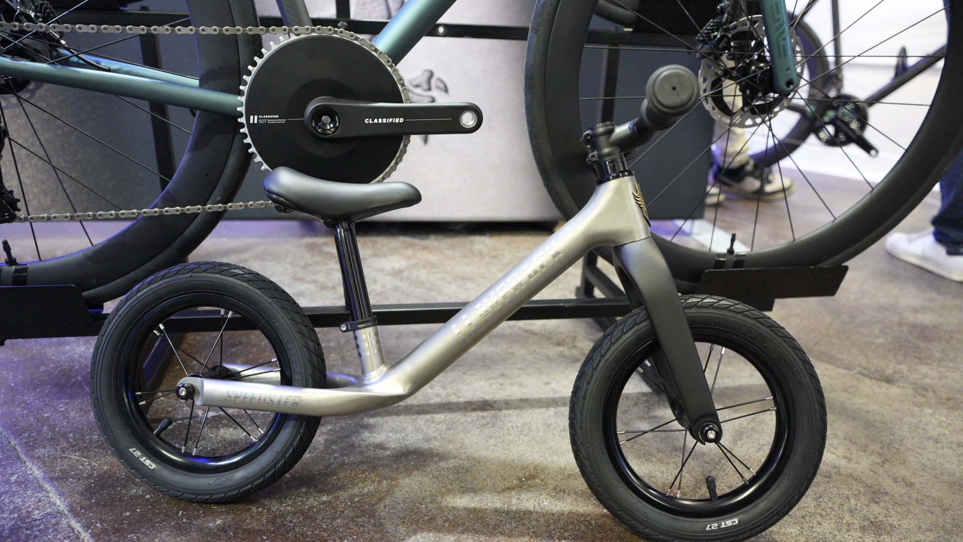 close up details of expensive bikes