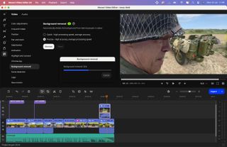 Screenshots of the Movavi Video Editor 2024 software