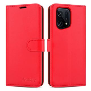 iCatchy Leather Wallet Case for OPPO Find X5