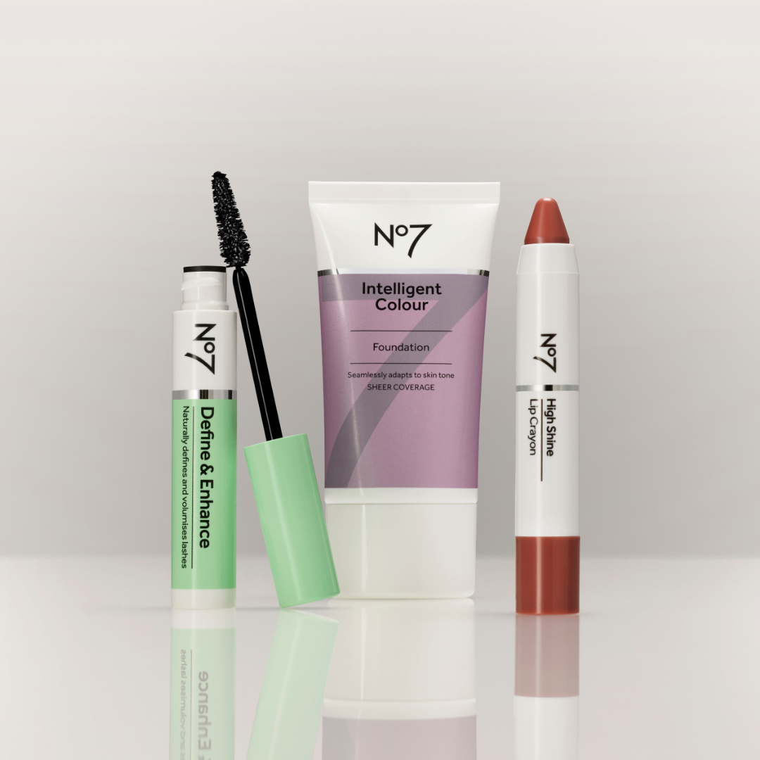Three of the products from No7's All Day Every Day Make-up Look
