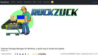 Website screenshot for RuckZuck.