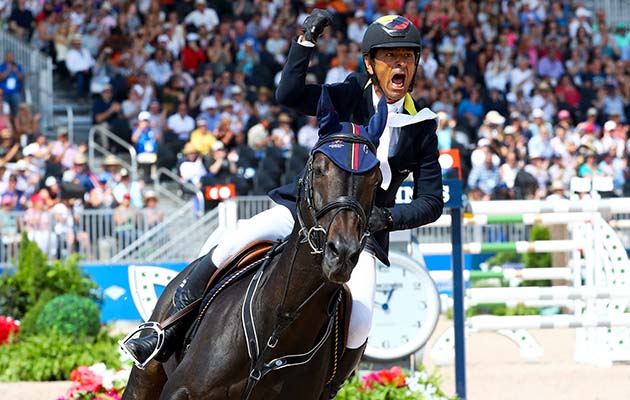 LOPEZ LIZARAZO Carlos Enrique (COL) riding Admara 2 during the FEI World Equestrian Games 2018 on September 23, 2018 in Tryon, United States of America. (Photo by Pierre Costabadie/Icon Sport via Getty Images)