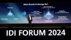 Peter Zhou, president, Data Storage Product Line at Huawei on stage at IDI Berlin 2024.