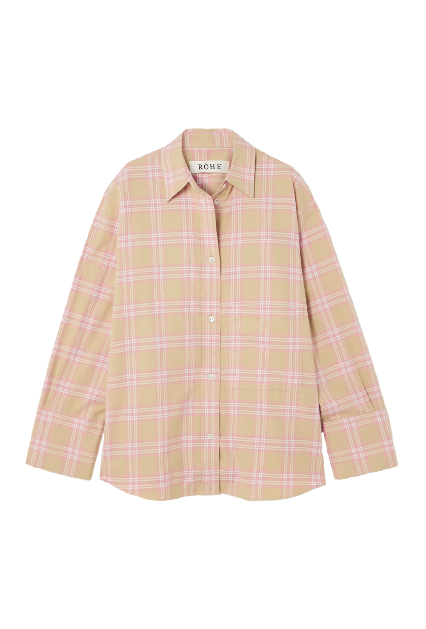 Oversized Checked Cotton-Flannel Shirt