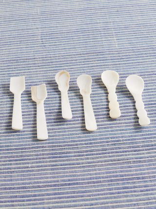 Set of Six Mother-Of-Pearl Dessert Spoons