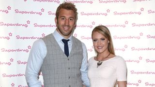 LONDON, ENGLAND - APRIL 23:Chris Robshaw and Camilla Kerslake attends the Superdrug 50th Birthday celebration at One Marylebone on April 23, 2014 in London, England.(Photo by Tim P. Whitby/Ge