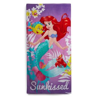 mermaid printed beach towel