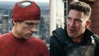 Tom Holland's Peter Park stands on a skyscraper, mask up, contemplating life without MJ and Ned, Frank pretty upset in Spider-Man: Brand New Day.