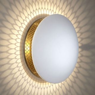 wall light with designed pattern on wall