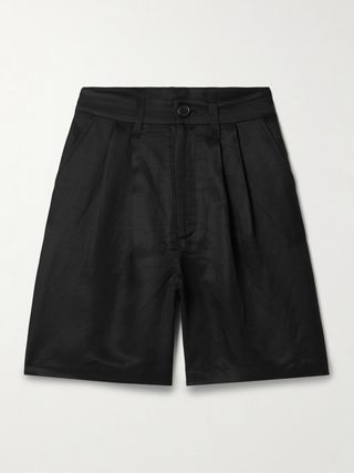 Carrie Pleated Twill Shorts