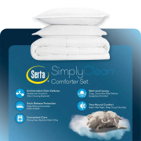5. Serta Simply Clean Antimicrobial Comforter Set: $71.99$46.74 at Bed, Bath &amp; Beyond
Best for: People with allergies