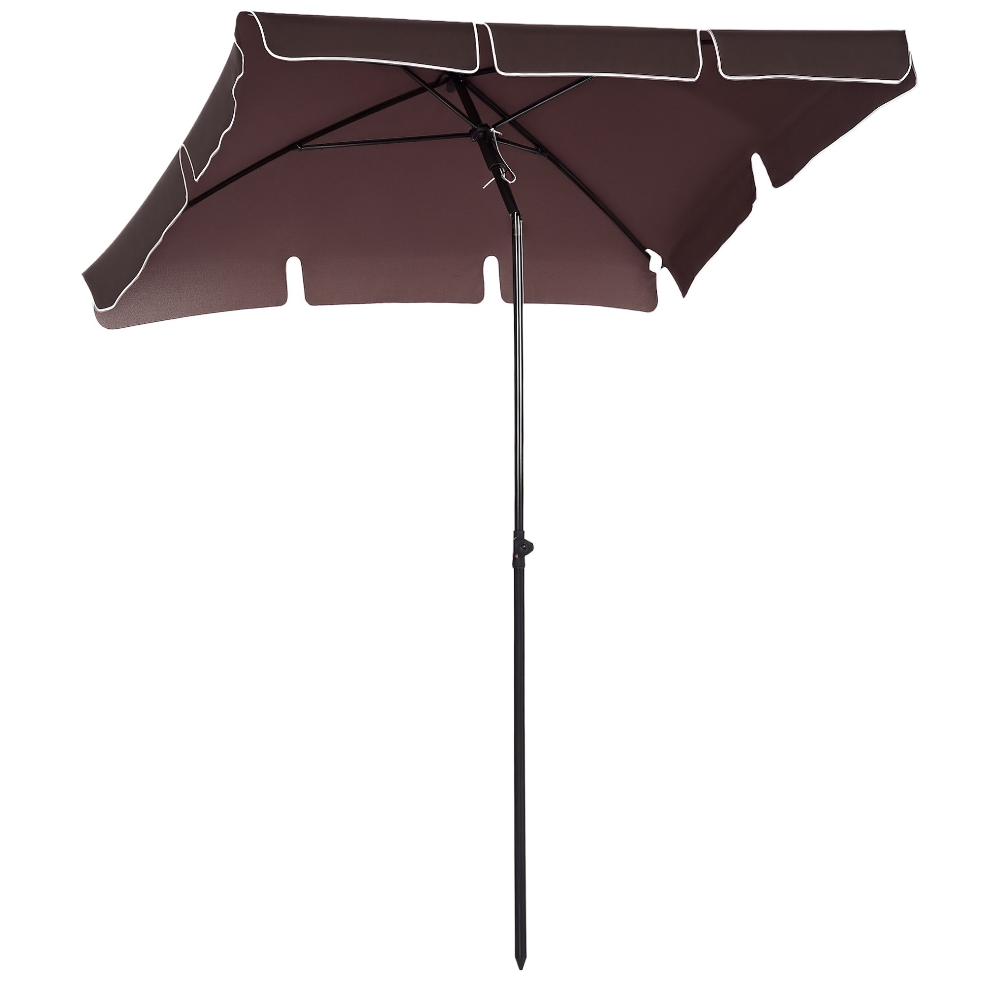Aluminium Sun Umbrella Parasol Patio Rectangular 2m X 1.3m