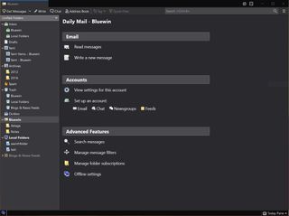 Thunderbird's settings menu