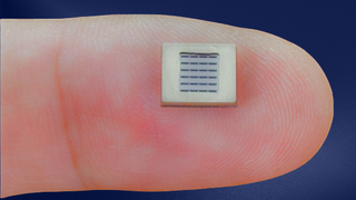 Small chip placed on the center of a fingertip.
