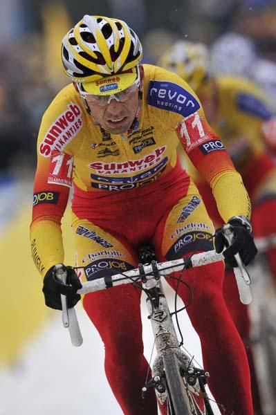 Sven Vanthourenhout (Sunweb-Revor) hit out hard from the gun.