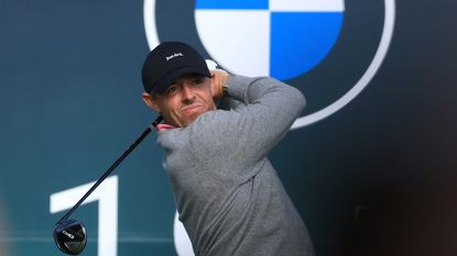 Rory McIlroy in action at the BMW PGA Championship at Wentworth
