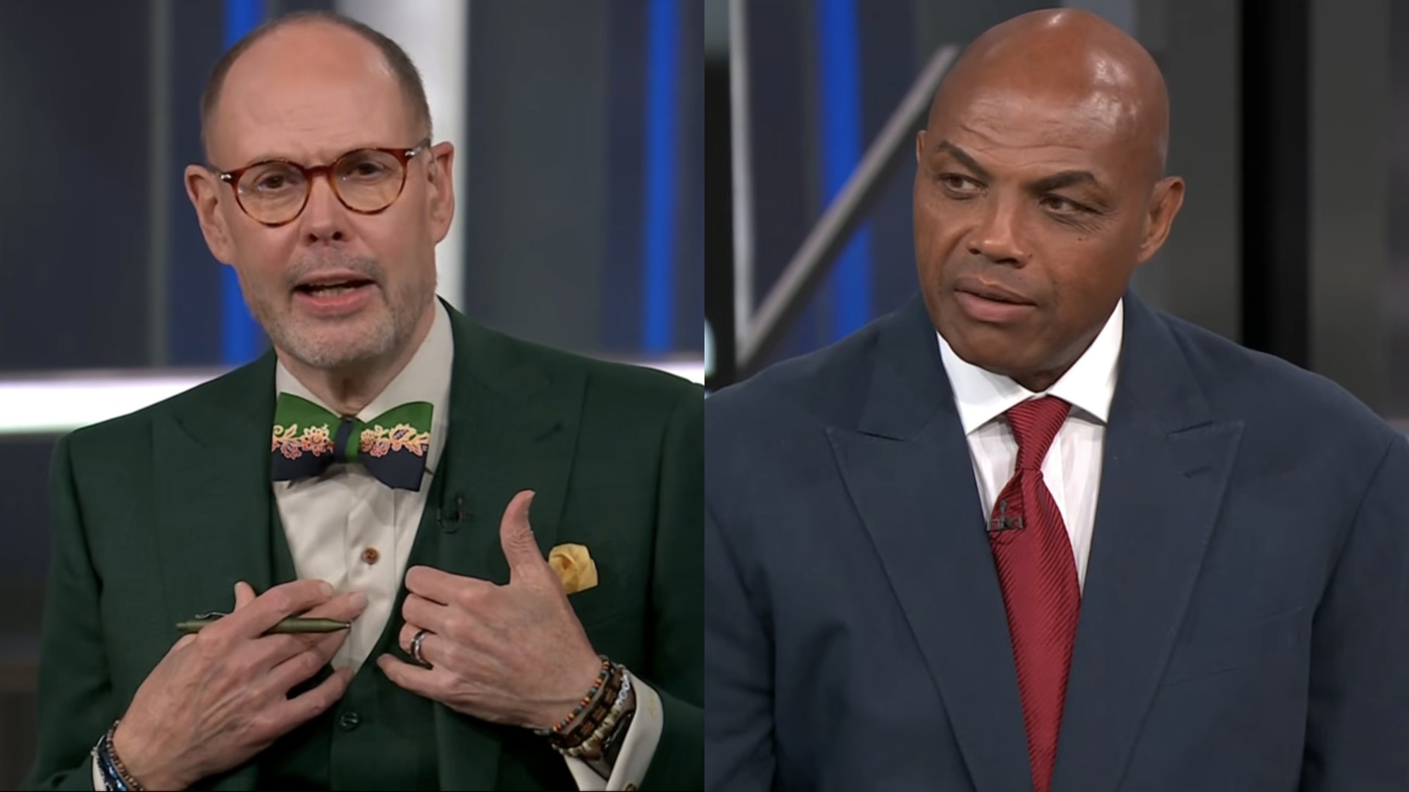 Ernie Johnson and Charles Barkley appear on Inside the NBA.