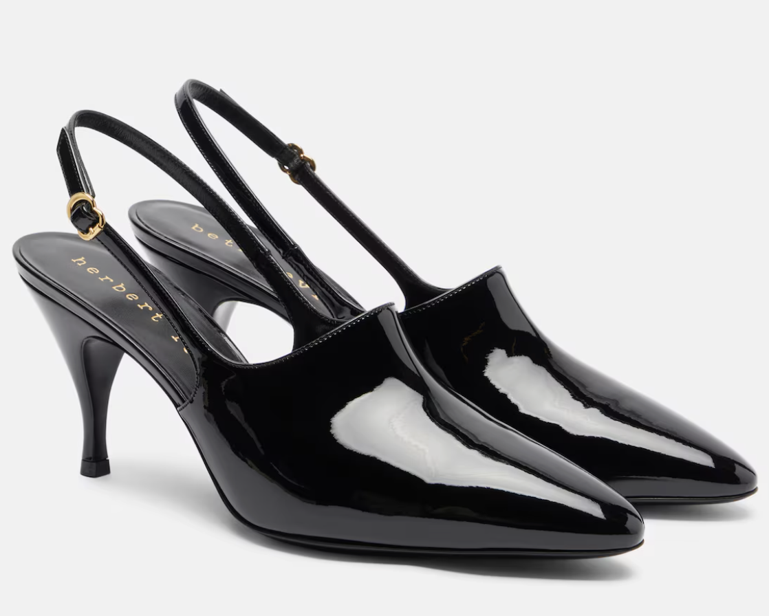 Herbert Levine, Cover-Up Patent Leather Slingback Pumps