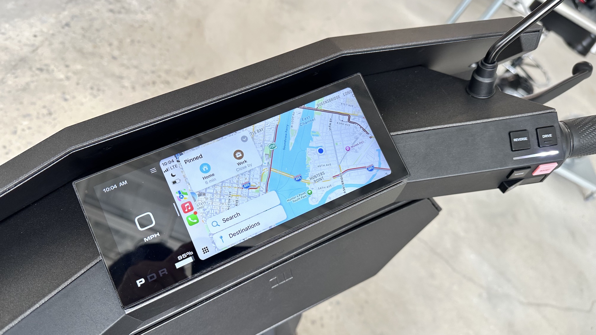 Infinite Machine P1 display with CarPlay