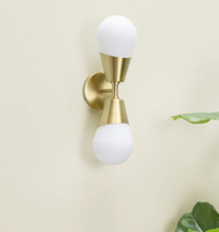 Mitzi by Hudson Valley Lighting&nbsp;Cora 5-in W 2-Light Aged Brass Modern/Contemporary Wall Sconce for $220, at Lowe's