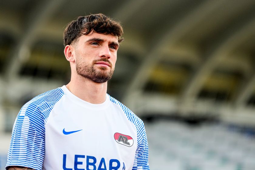 SOFIA, BULGARIA - AUGUST 20: Troy Parrott of AZ Alkmaar looks on at the Press conference &amp;amp; training session ahead of the match between Levski Sofia and AZ Alkmaar at Georgi Asparuhov Stadium on August 20, 2025 in Sofia, Bulgaria. (Photo by Ed van de Pol/BSR Agency/Getty Images)