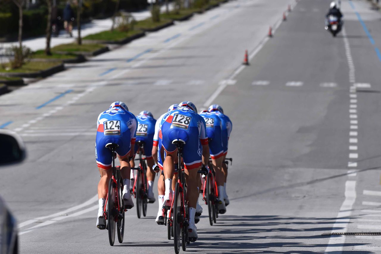 FDJ in the team time trial in Tirreno-Adriatico