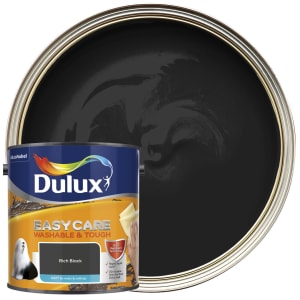 Dulux Easycare Washable &amp;amp; Tough Matt Emulsion Paint - Rich Black - 2.5l