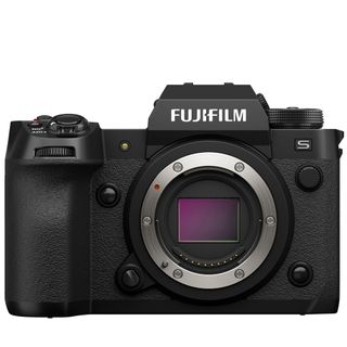 Fujifilm X-H2S camera on a white background