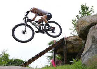 Haley Batten didn't need the ramp on the Tokyo Olympics MTB course