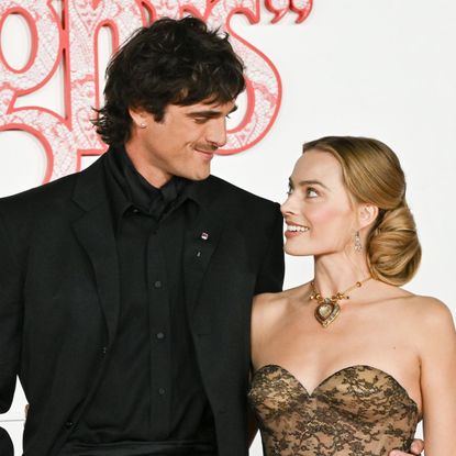 Jacob Elordi and Margot Robbie attend the World premiere of "Wuthering Heights"