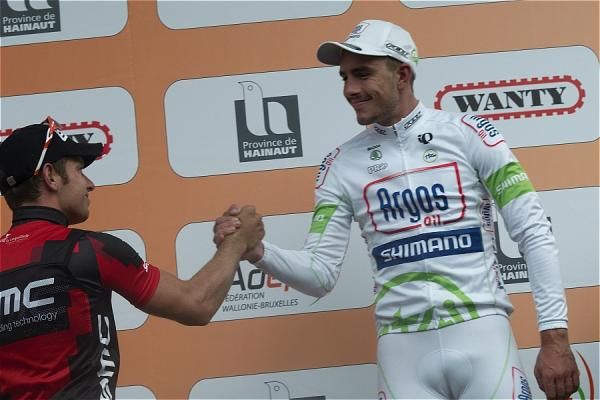 Blythe and Degenkolb on the podium in Binche