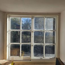 white cottage style window with secondary glazing