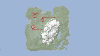 Sons of the Forest map with keycard loactions marked